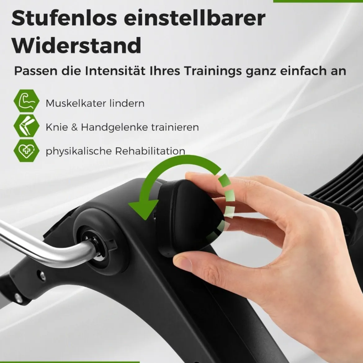Mini Bike Heimtrainer Arm und Beintrainer klappbar mit verstellbarem Widerstand Schwarz