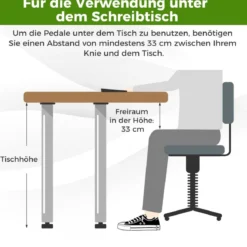Mini Bike Heimtrainer Arm und Beintrainer klappbar mit verstellbarem Widerstand Schwarz
