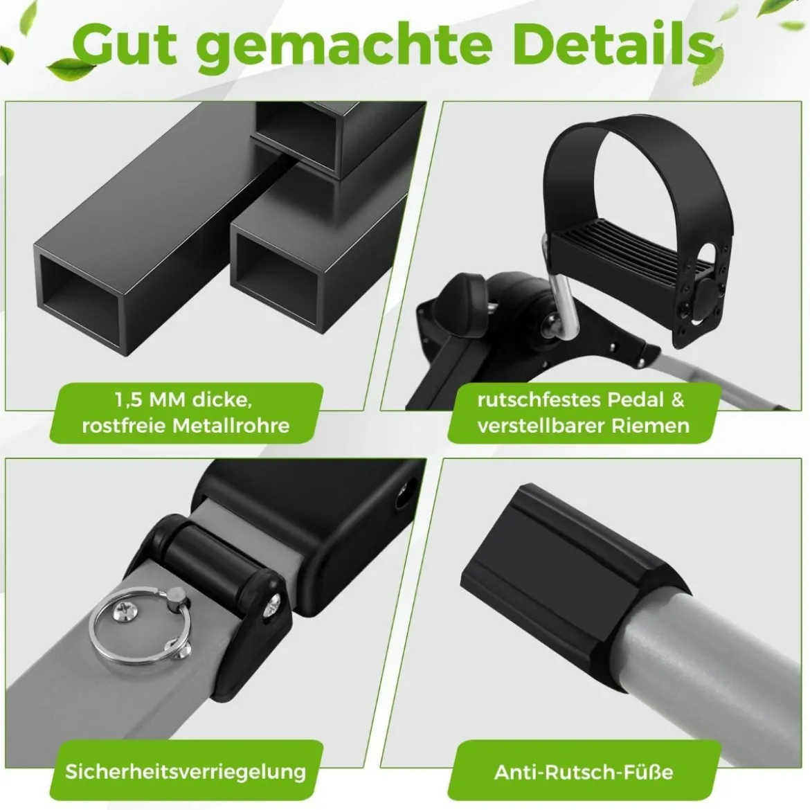 Mini Bike Heimtrainer Arm und Beintrainer klappbar mit verstellbarem Widerstand Schwarz
