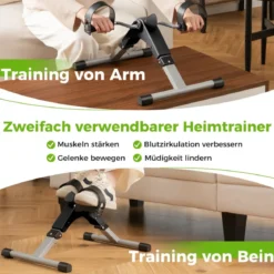Mini Bike Heimtrainer Arm und Beintrainer klappbar mit verstellbarem Widerstand Schwarz