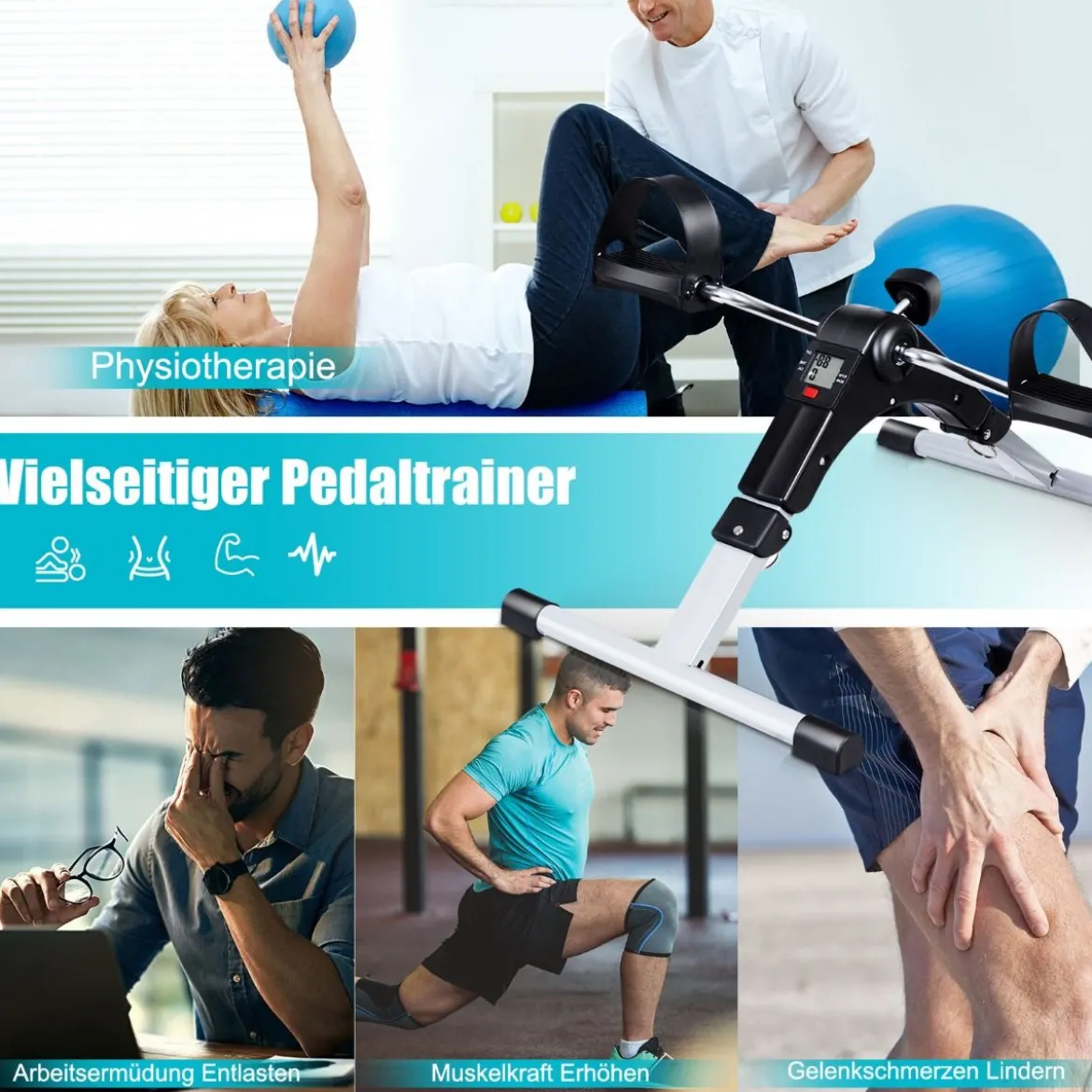 Mini Stepper mit Einstellbarer Magnetwiderstand Up-Down-Stepper mit LCD-Monitor