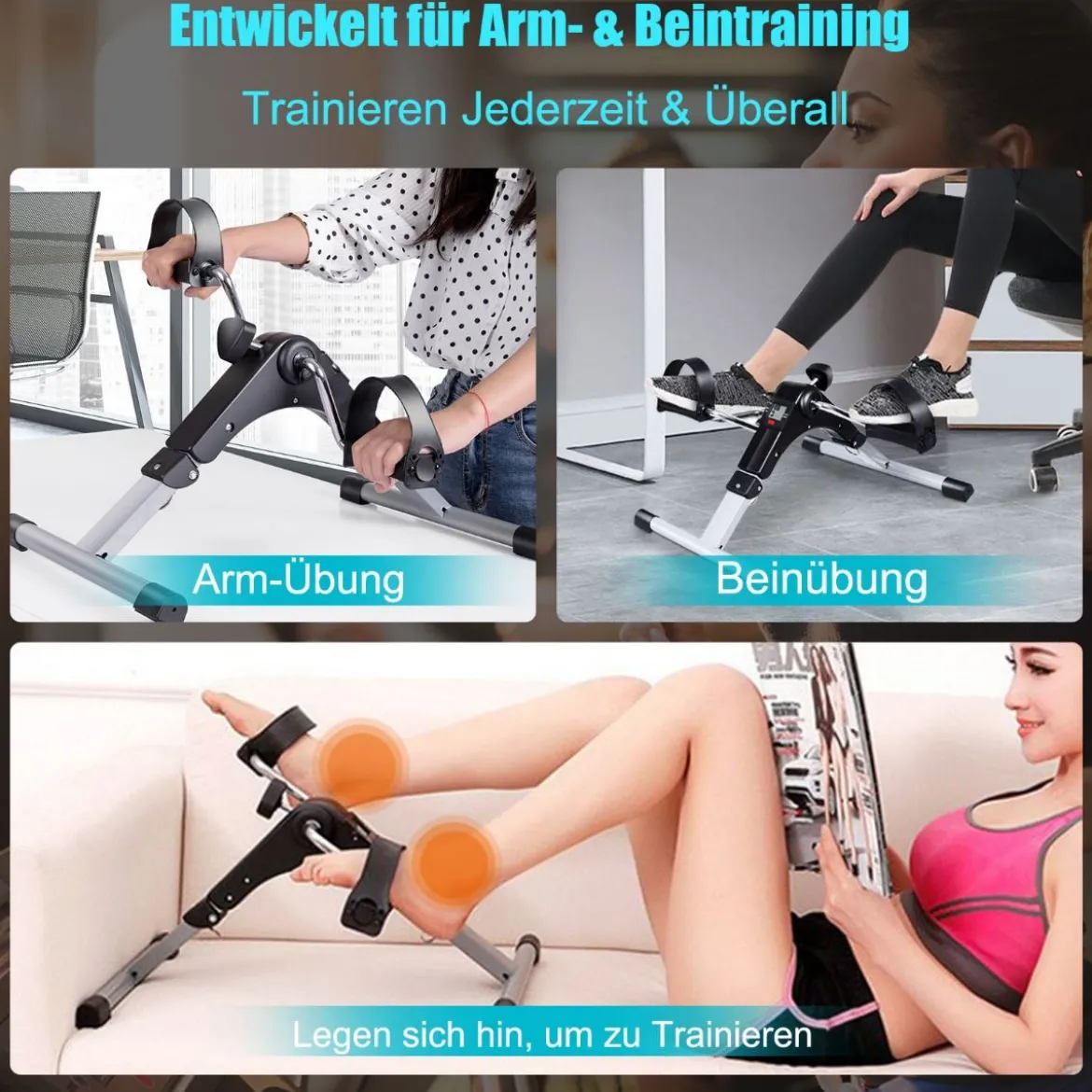 Mini Stepper mit Einstellbarer Magnetwiderstand Up-Down-Stepper mit LCD-Monitor