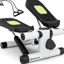 Mini-Stepper mit Widerstandbändern Twist Stepper mit Verstellbarem Widerstand Weiß