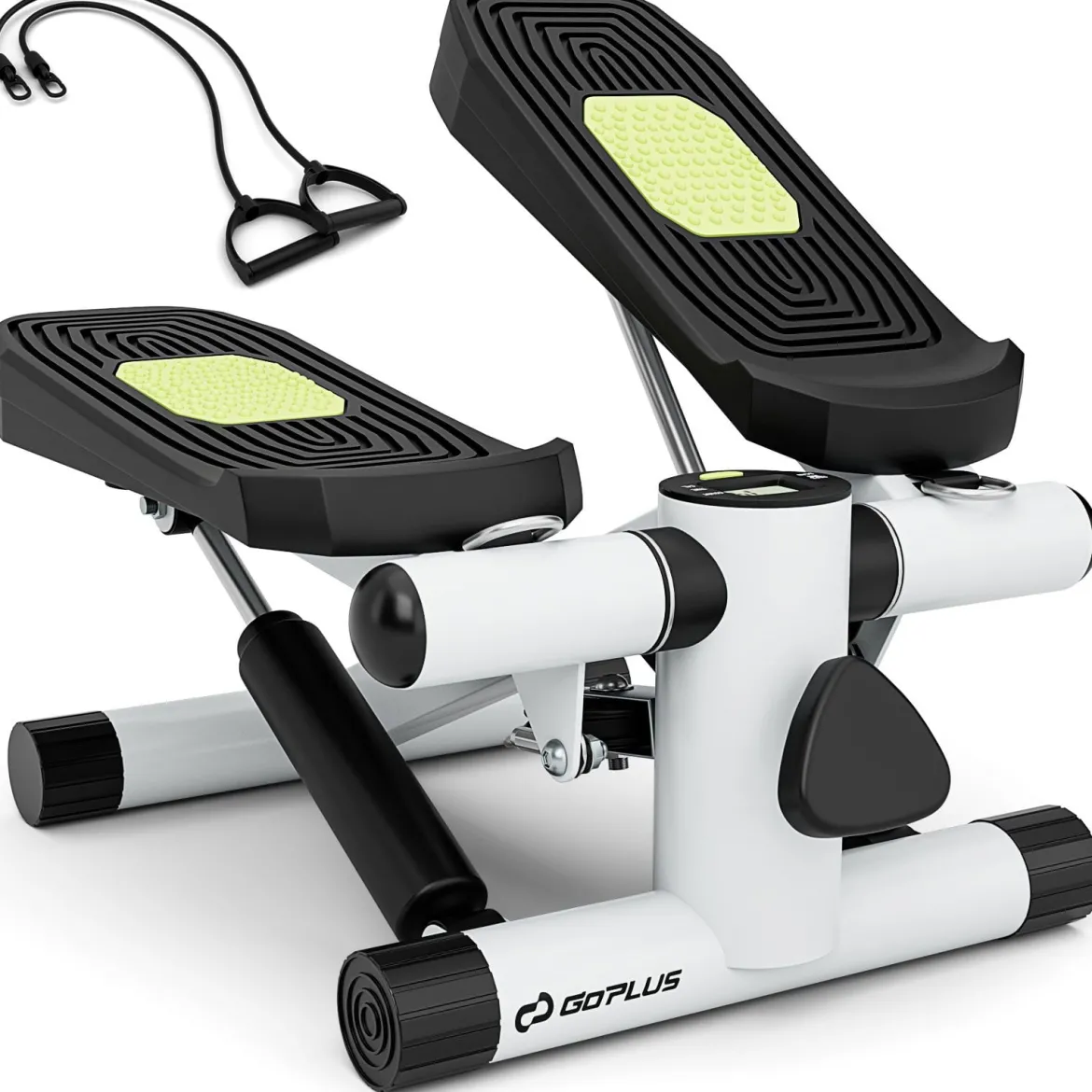 Mini-Stepper mit Widerstandbändern Twist Stepper mit Verstellbarem Widerstand Weiß