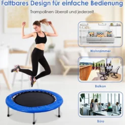Mini Trampolin φ96cm faltbar Kindertrampolin Fitness Gartentrampolin