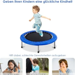 Mini Trampolin φ96cm faltbar Kindertrampolin Fitness Gartentrampolin