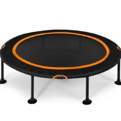 Mini Trampolin φ120 cm Fitness Trampolin faltbar Indoor- und Outdoortrampolin Gartentrampolin Orange und Schwarz