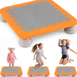 Mini-Trampolin für Kinder 65 cm Großes Trampolin-Sprungbrett mit Rutschfester EVA-Oberfläche