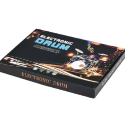 Mobiles E-Drum Set digitales elektronisches Schlagzeug mit 9 Silikon Pads und Bluetooth schwarz