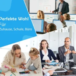mobiles magnetisches großes reversibles Whiteboard um 360° drehbar 90 x 120 cm Schwarz + Weiß