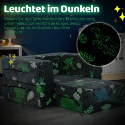 Modulares Kindersofa im Dunkeln leuchtendes Spielsofa Modulsofa 71 x 53 x 34,5 cm