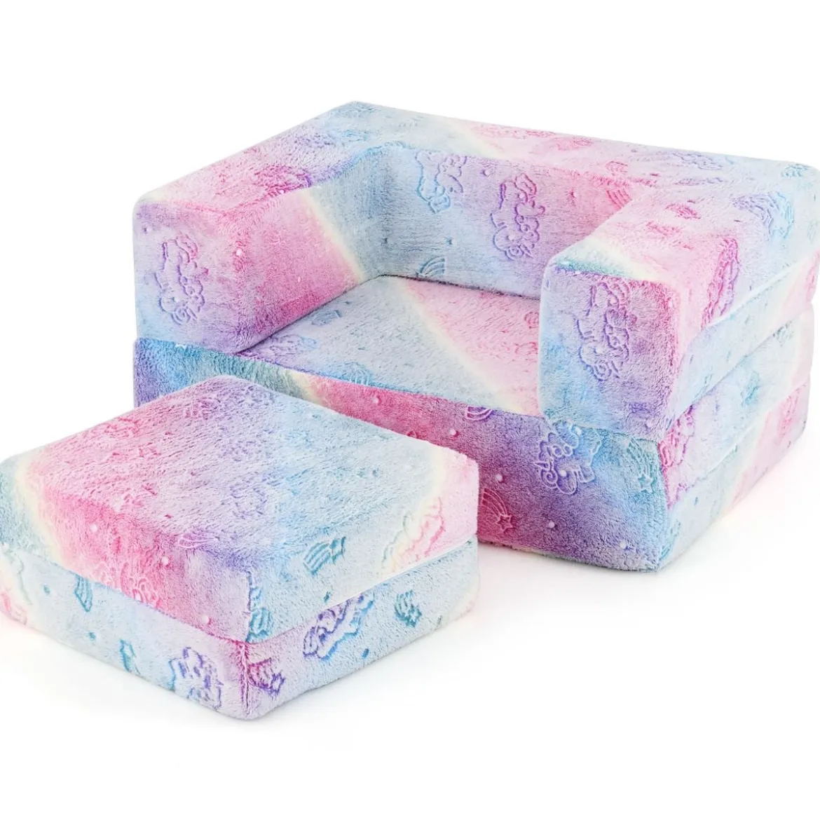 Modulares Kindersofa im Dunkeln leuchtendes Spielsofa Modulsofa 71 x 53 x 34,5 cm