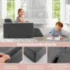 Modulares Kindersofa Spielsofa Modulsofa mit abnehmbarem Bezug 105,5 x 101 x 48 cm Grau