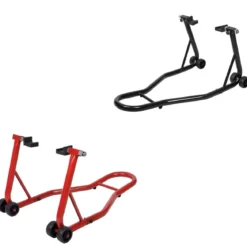 Motorrad Montageständer Hinterrad Professional Motorradständer Hinten mit Gummiaufnahme Schwarz+Rot
