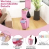 Multifunktionaler Müllbehälter Küchenabfalleimer mit kippbarem Bodeneimer Rosa