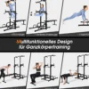 Multifunktionales Heim-Fitnessstudio Pull-up Bar Stand Dip Station mit 7 verstellbaren Höhen und klappbarer Gewichtsbank Fitnessgeräte