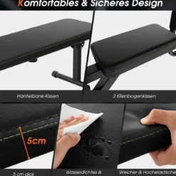 Multifunktionales Heim-Fitnessstudio Pull-up Bar Stand Dip Station mit 7 verstellbaren Höhen und klappbarer Gewichtsbank Fitnessgeräte