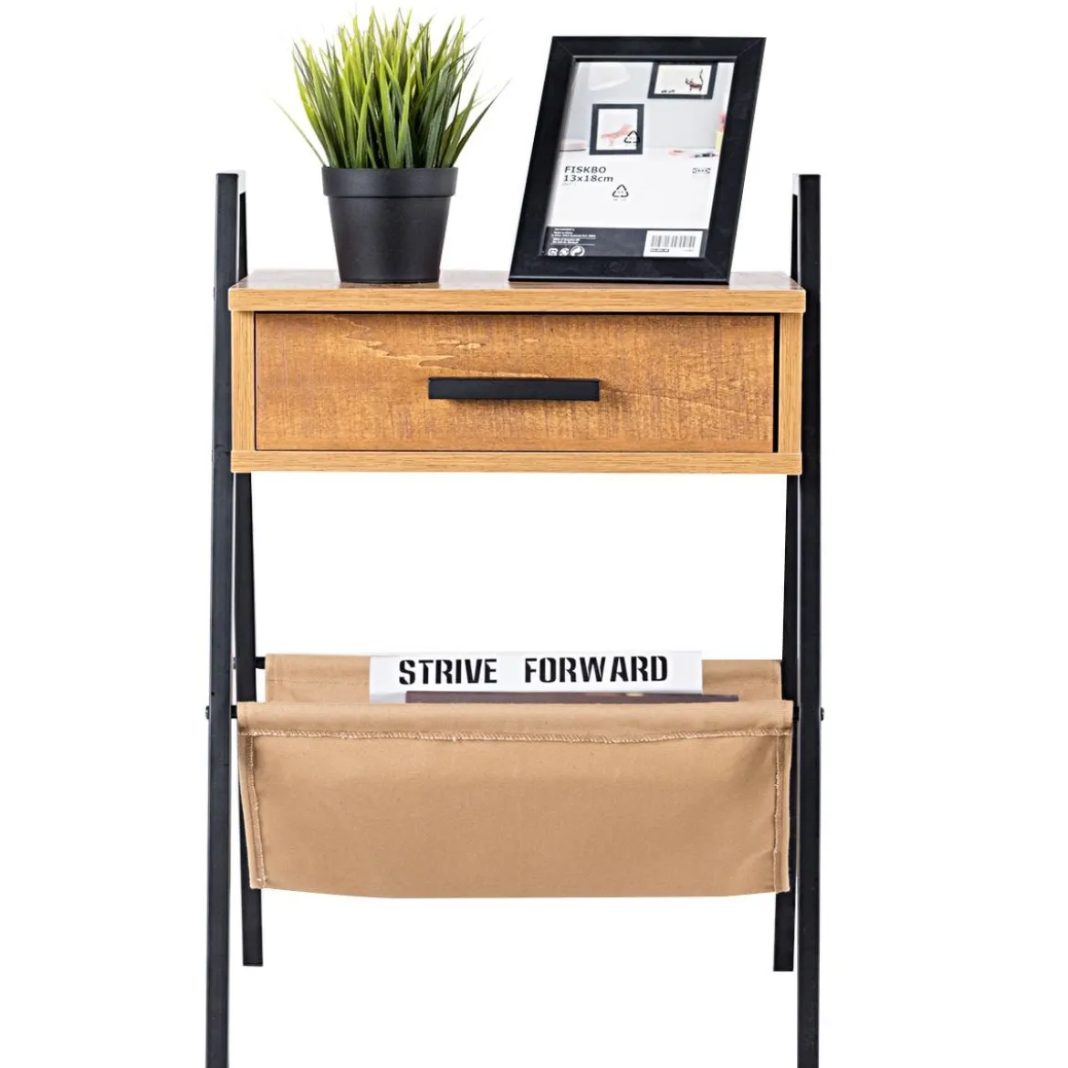 Nachttisch Beistelltisch Telefontisch mit eine Schublade Holz 44 x 40 x 62 cm