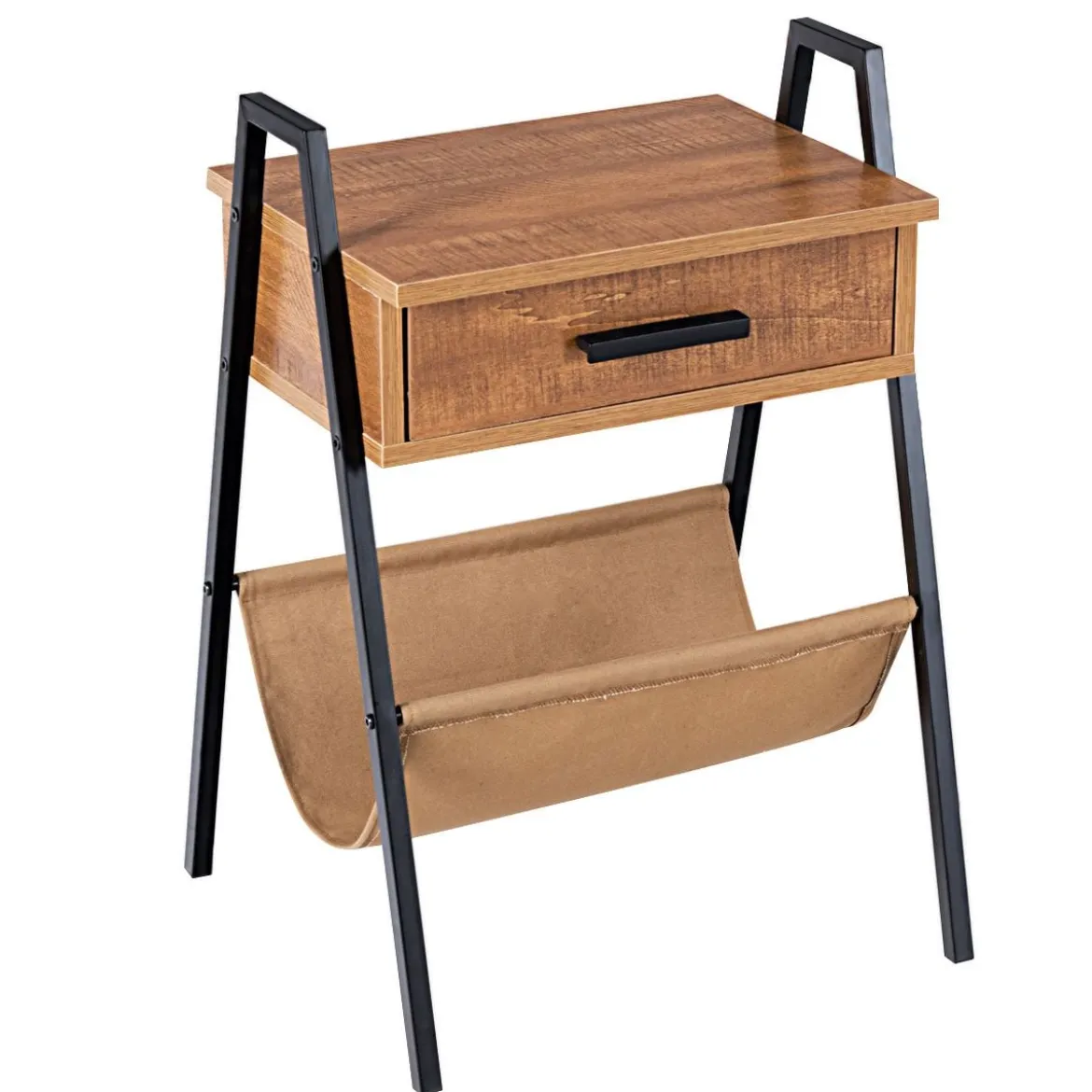 Nachttisch Beistelltisch Telefontisch mit eine Schublade Holz 44 x 40 x 62 cm