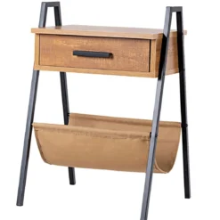 Nachttisch Beistelltisch Telefontisch mit eine Schublade Holz 44 x 40 x 62 cm