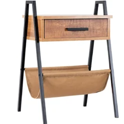 Nachttisch Beistelltisch Telefontisch mit eine Schublade Holz 44 x 40 x 62 cm