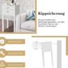 Nachttisch mit 2 Schubladen & Kippsicherung Moderner Beistelltisch 40 x 32 x 75 cm Weiß