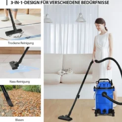 Nass-/Trockensauger mit Gebläsefunktion Mehrzwecksauger Industriestaubsauger Staubsauger mit Rollen
