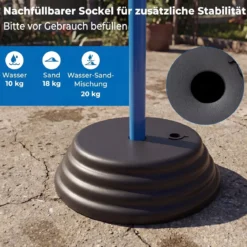 Netball-Torpfosten Freistehender Basketballkorb mit Höhenverstellbarem Pfosten von 105-255 cm