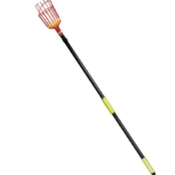 Obstpflücker mit Korb Teleskopstiel Apfelpflücker Teleskopstange Obstpflückwerkzeug Metallpflückkopf Obstfänger 145-366cm