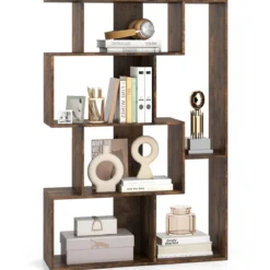 Offene geometrische Bücherregal 6-Würfel großes Bücherregal mit Kippsicherungen Bodenorganizer Display Regal Café