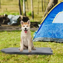 Orthopädisches Hundebett für große Hunde mit Memory-Schaum-Unterstützung & abnehmbarem Bezug Grau