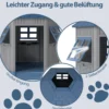 Outdoor Hundehütte aus PP Winterfestes Hundehaus mit Großer Eingang Katzenhaus