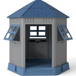 Outdoor Hundehütte aus PP Winterfestes Hundehaus mit Großer Eingang Katzenhaus