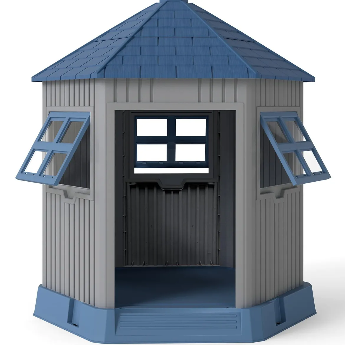 Outdoor Hundehütte aus PP Winterfestes Hundehaus mit Großer Eingang Katzenhaus
