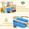 Outdoor Kinderküche Matschküche Holzküche für Kinder mit nachgebildetem Wasserhahn