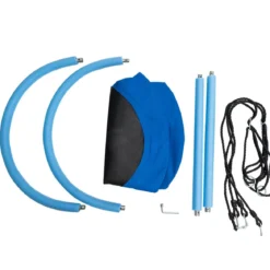 Ovale Schaukel Baumschaukel mit 100-160cm verstellbarer Höhe & mehrlagigem Seil für Kinder & Erwachsene Blau