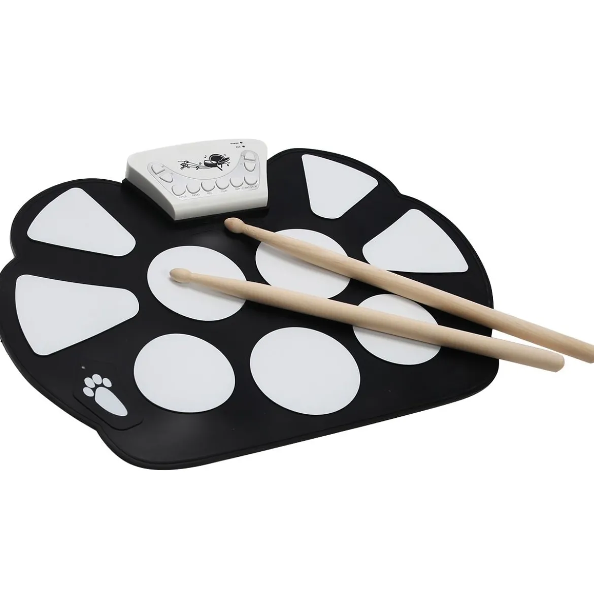10 Pad elektronisch Trommel E-Drum Elektronik Drum Instrument Schlagzeug Faltbar