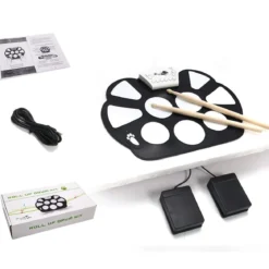10 Pad elektronisch Trommel E-Drum Elektronik Drum Instrument Schlagzeug Faltbar