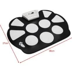 10 Pad elektronisch Trommel E-Drum Elektronik Drum Instrument Schlagzeug Faltbar