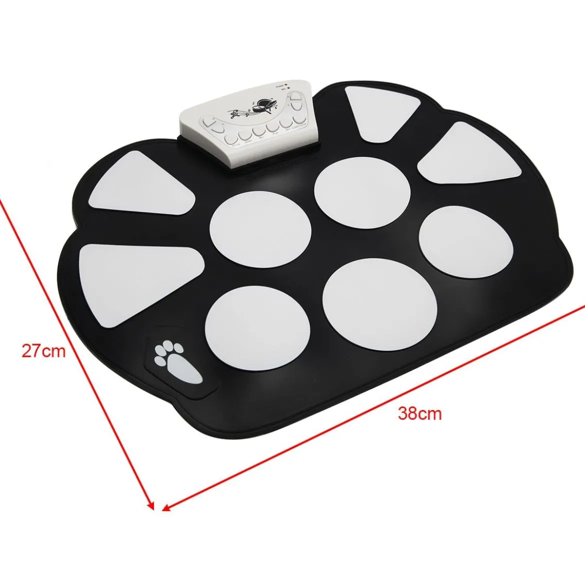 10 Pad elektronisch Trommel E-Drum Elektronik Drum Instrument Schlagzeug Faltbar