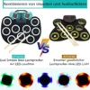 9 Pads E-Drum mit LEDs & Bluetooth inkl. Pedale und Drumsticksfür Kinder und Anfänger