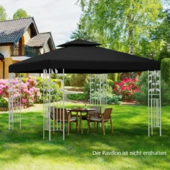 Pavillondach Ersatzdach Pavillonplane Dachabzug Kaminabzug für Pavillon 3 x 3 M