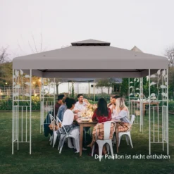Pavillondach Ersatzdach Pavillonplane Dachabzug Kaminabzug für Pavillon 3 x 3 M