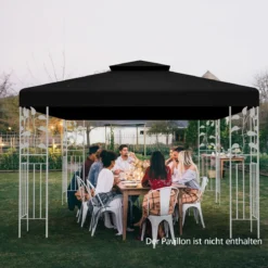 Pavillondach Ersatzdach Pavillonplane Dachabzug Kaminabzug für Pavillon 3 x 3 M