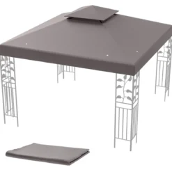 Pavillondach Ersatzdach Pavillonplane Dachabzug Kaminabzug für Pavillon 3 x 3 M