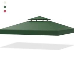 Pavillondach Ersatzdach Pavillonplane Dachabzug Kaminabzug für Pavillon 3 x 3 M