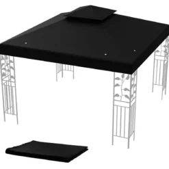 Pavillondach Ersatzdach Pavillonplane Dachabzug Kaminabzug für Pavillon 3 x 3 M
