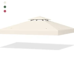 Pavillondach Ersatzdach Pavillonplane Dachabzug Kaminabzug für Pavillon 3 x 3 M