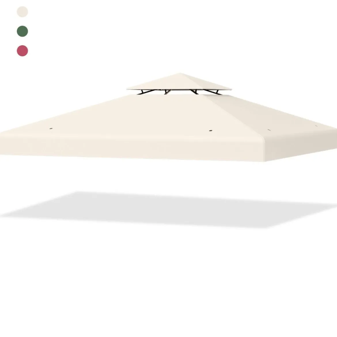 Pavillondach Ersatzdach Pavillonplane Dachabzug Kaminabzug für Pavillon 3 x 3 M