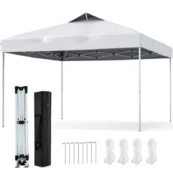 Pavillon 3x3m Faltpavillon wasserdicht stabil UV-Schutz 50+ Partyzelt Faltzelt Weiß